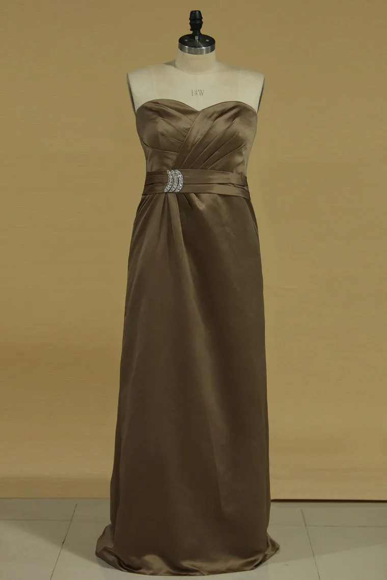 2024 Sweetheart Prom Dresses Mermaid Satin Beads Ruffles