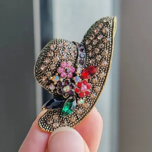 Aba Rhinestone Brooch Pin