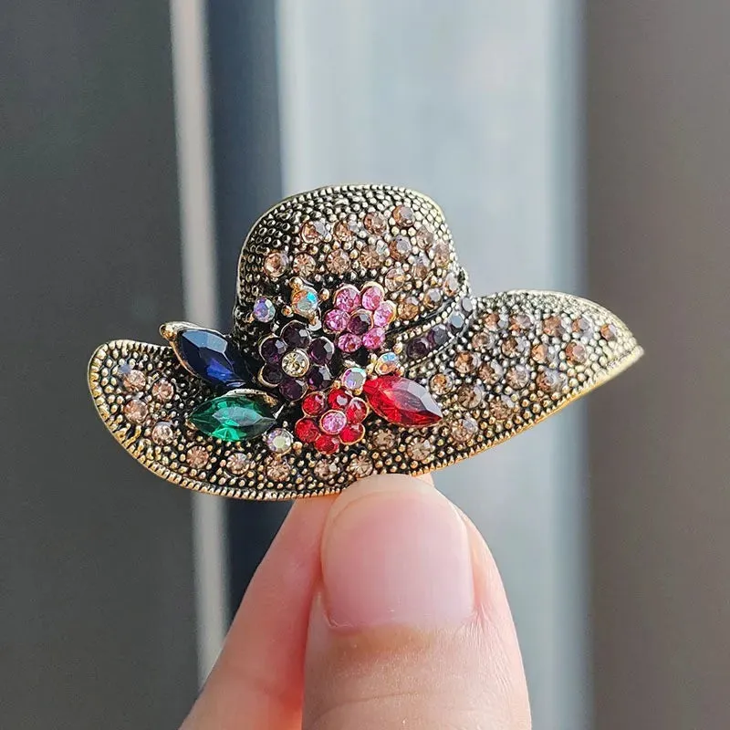 Aba Rhinestone Brooch Pin