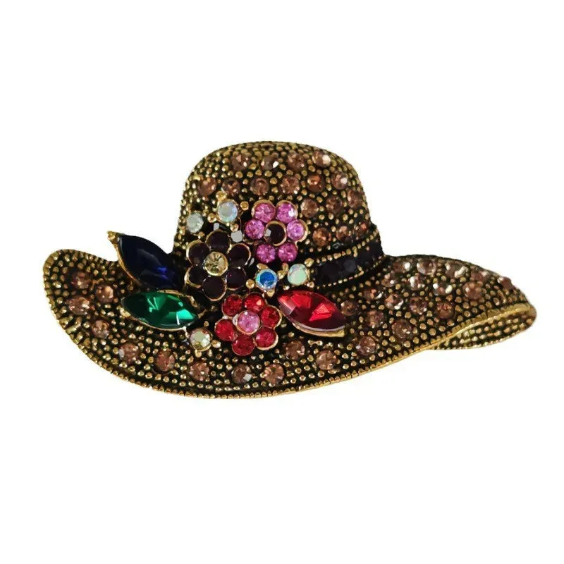 Aba Rhinestone Brooch Pin