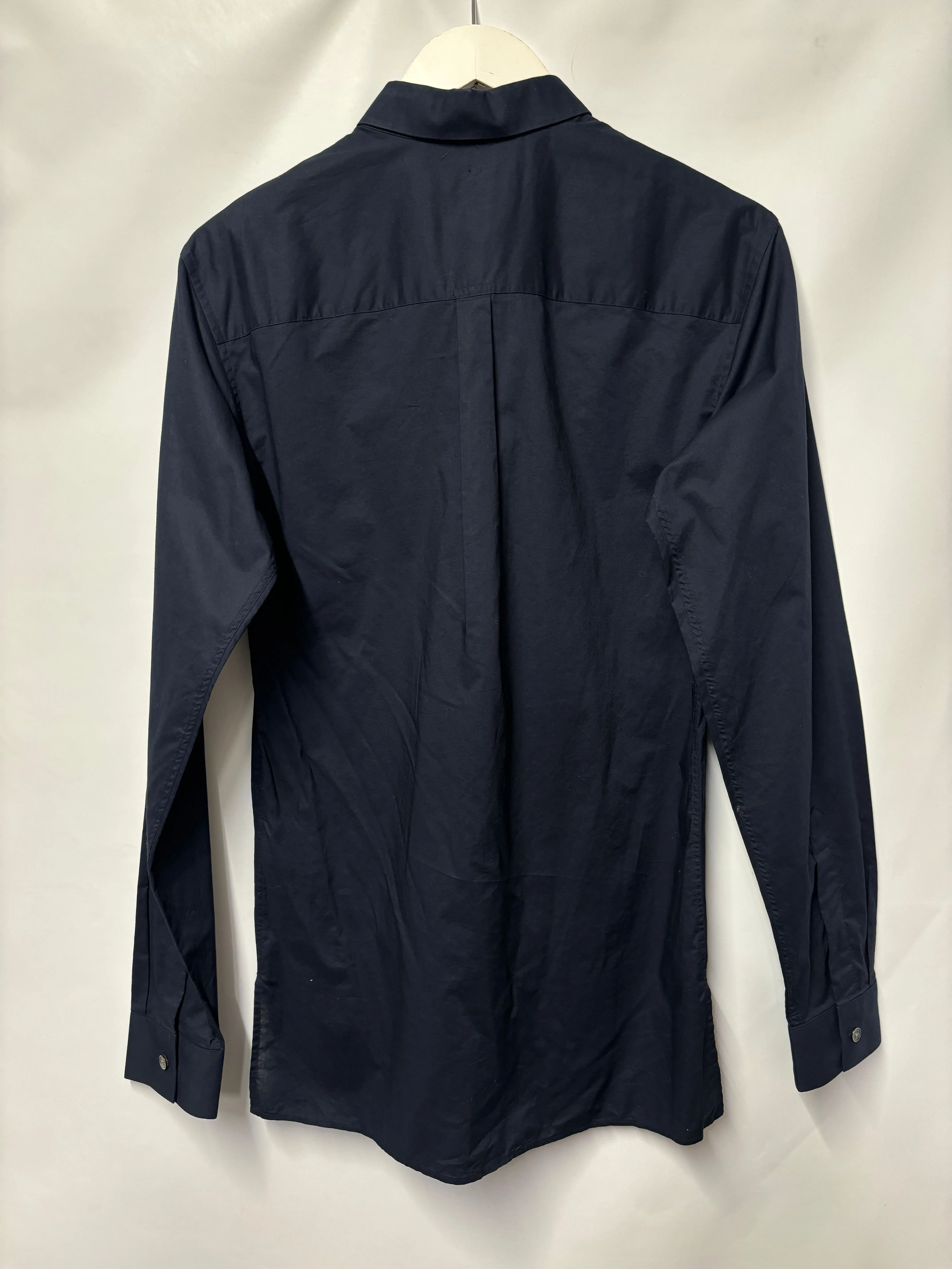 AllSaints Navy Cotton Shirt Extra Small