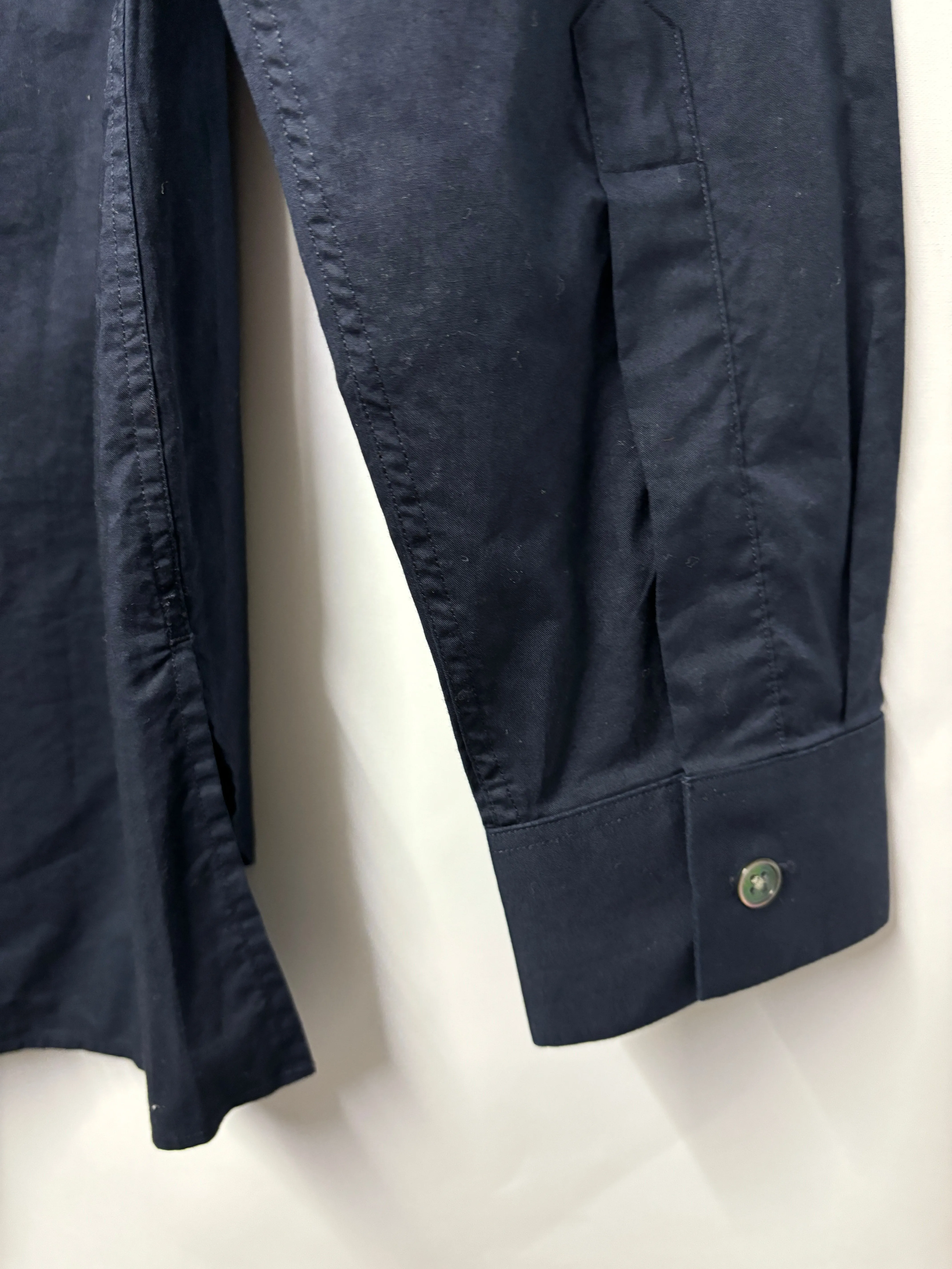 AllSaints Navy Cotton Shirt Extra Small