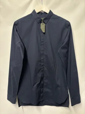 AllSaints Navy Cotton Shirt Extra Small