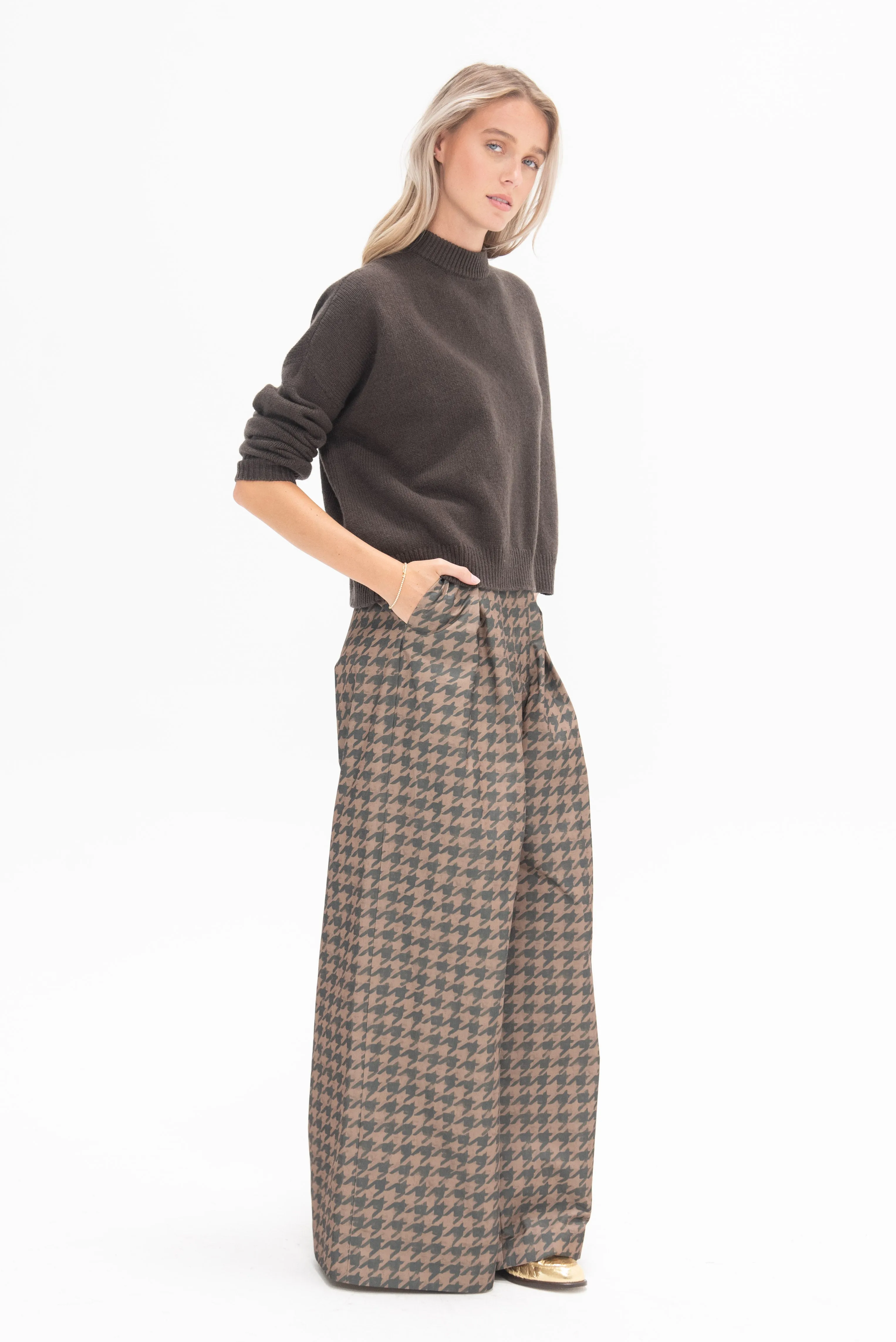 Cameron Sweater, Military Brown