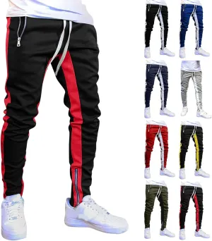 Cargo Trousers for Men Slim Jogger Pants Tapered Athletic Sweatpants for Jogging Running Exercise Gym Workout Mens
