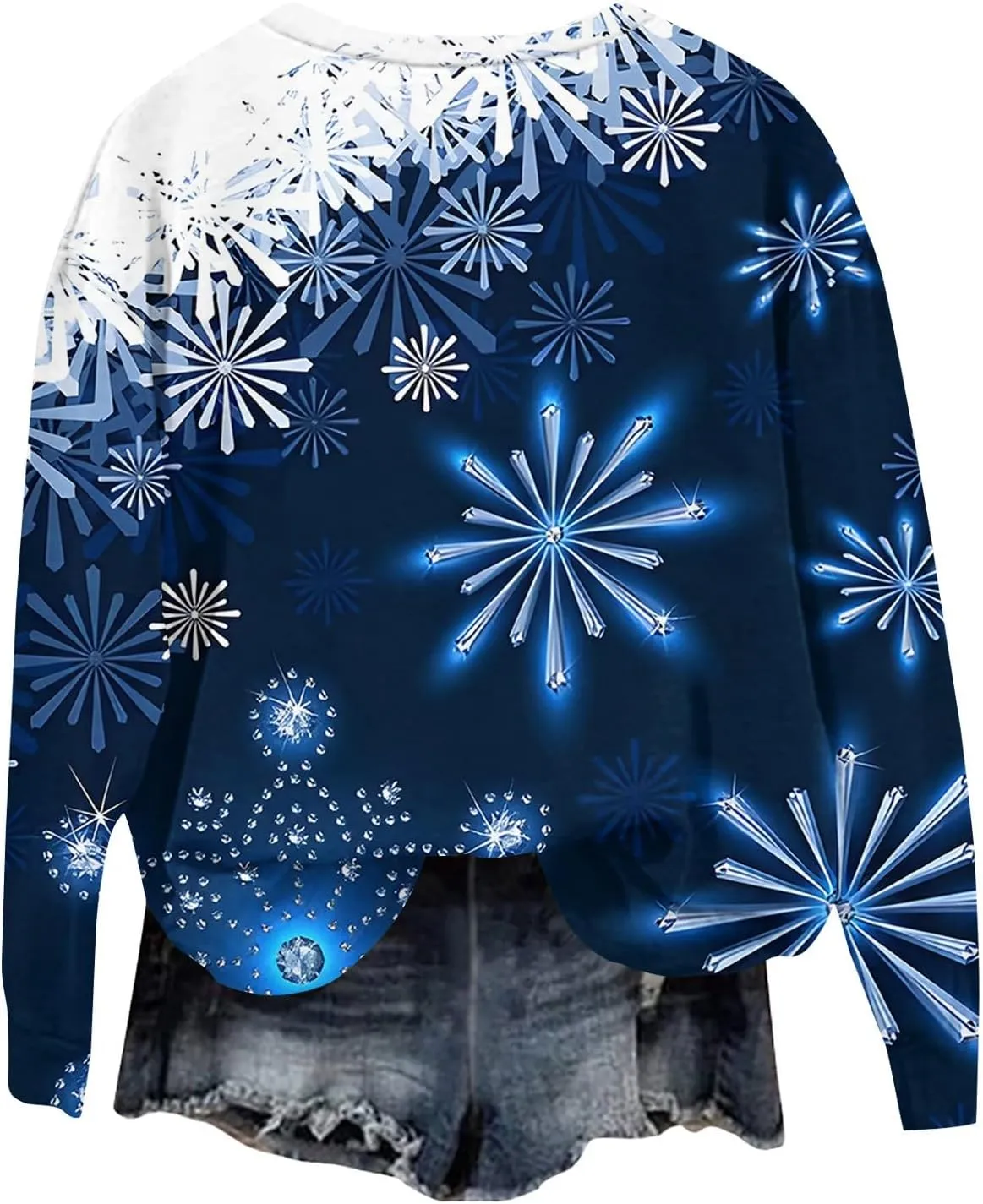 Christmas Sweatshirts For Women 2024 Santa Pullover Crewneck Long Sleeve Tops Loose Fit Fall Winter Clothes