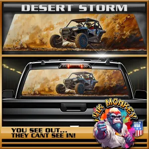 Desert Storm - Truck Back Window Graphics - Customizable