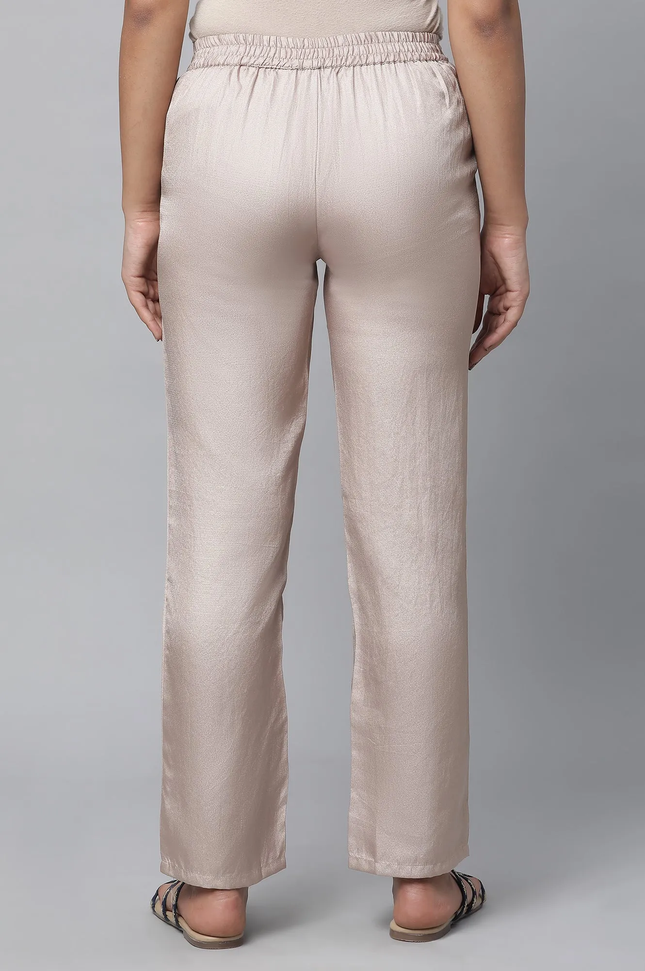 Gold Cuban Pants in Korean Satin
