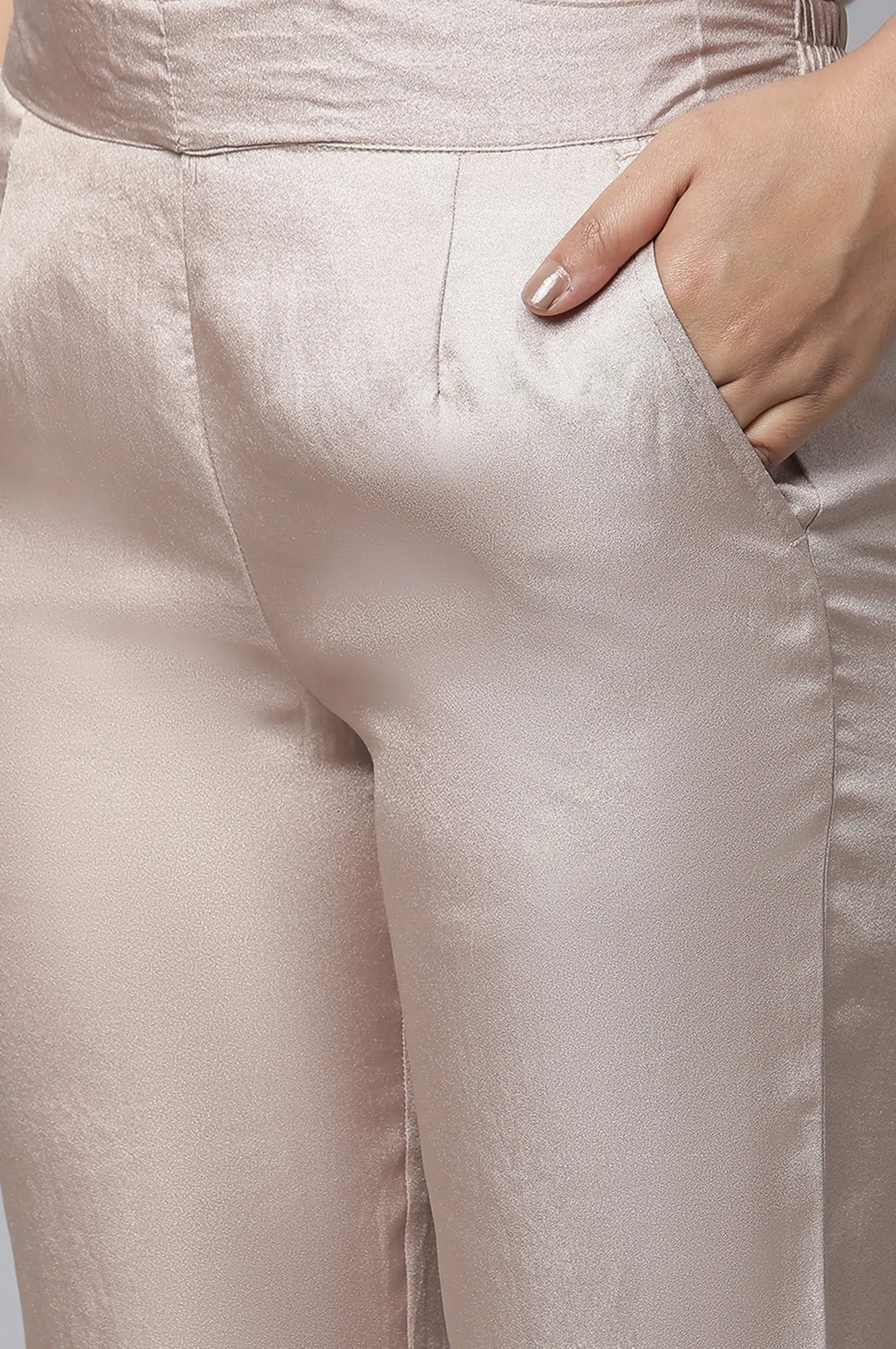 Gold Cuban Pants in Korean Satin