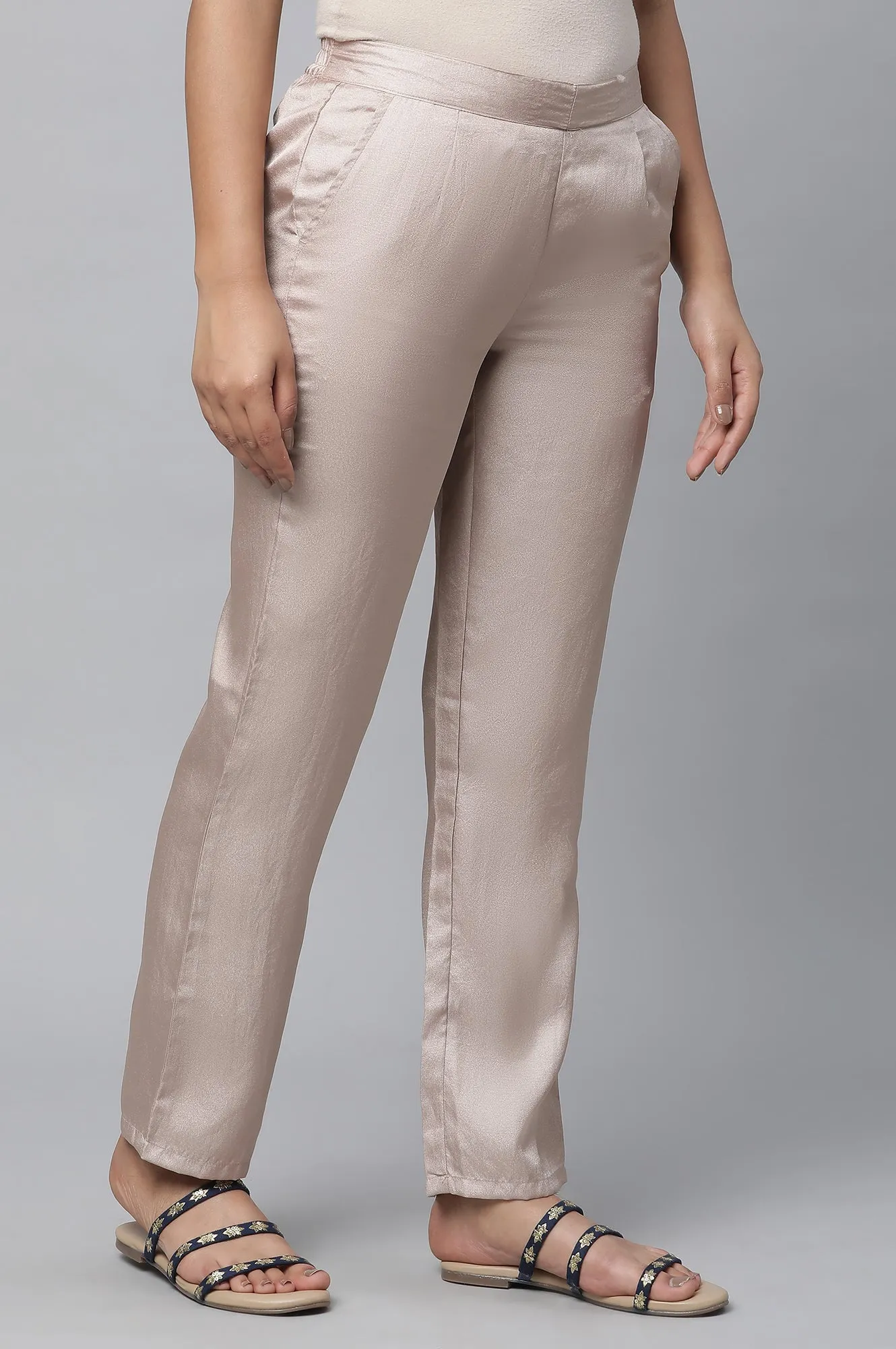 Gold Cuban Pants in Korean Satin