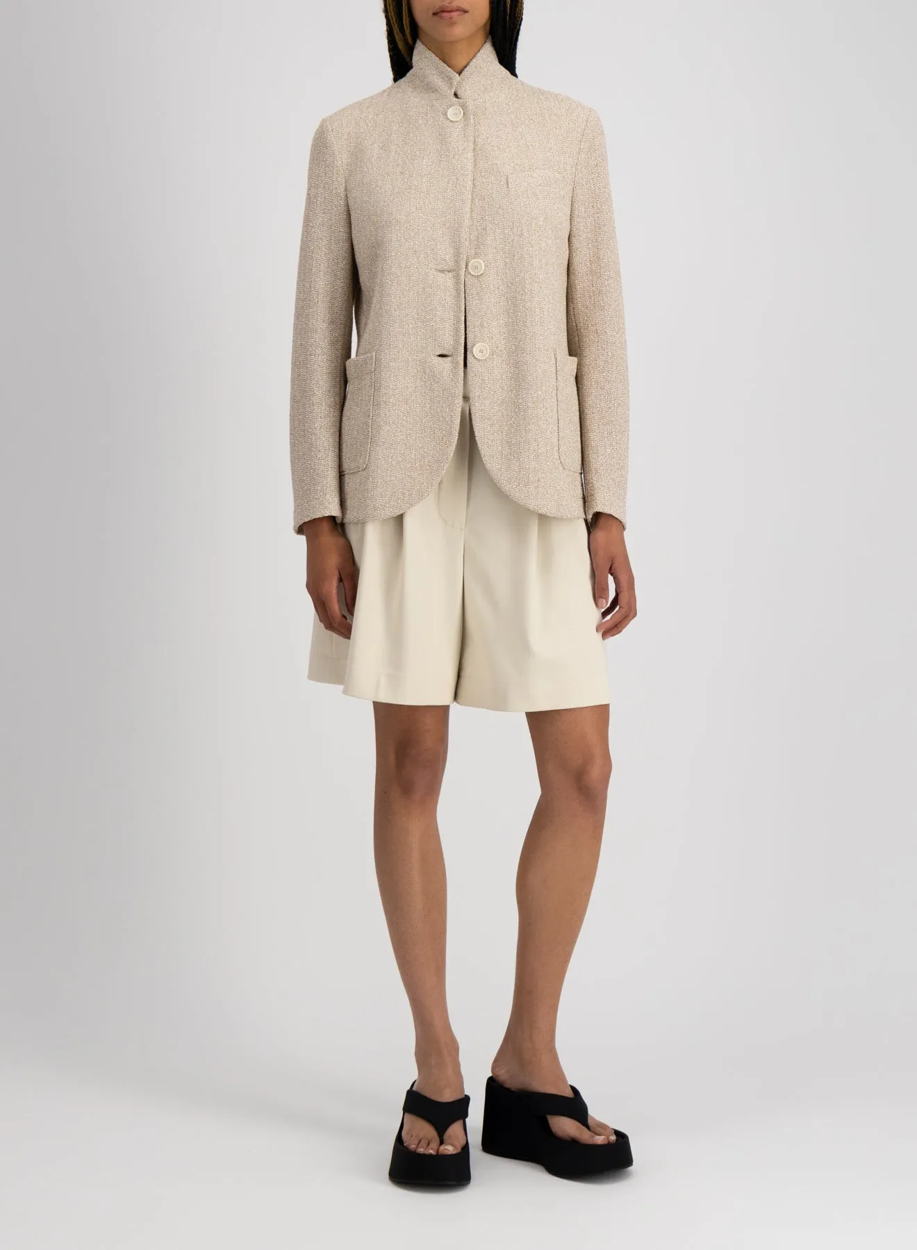 Harris Wharf London bicolour frise Blazer White/Beige