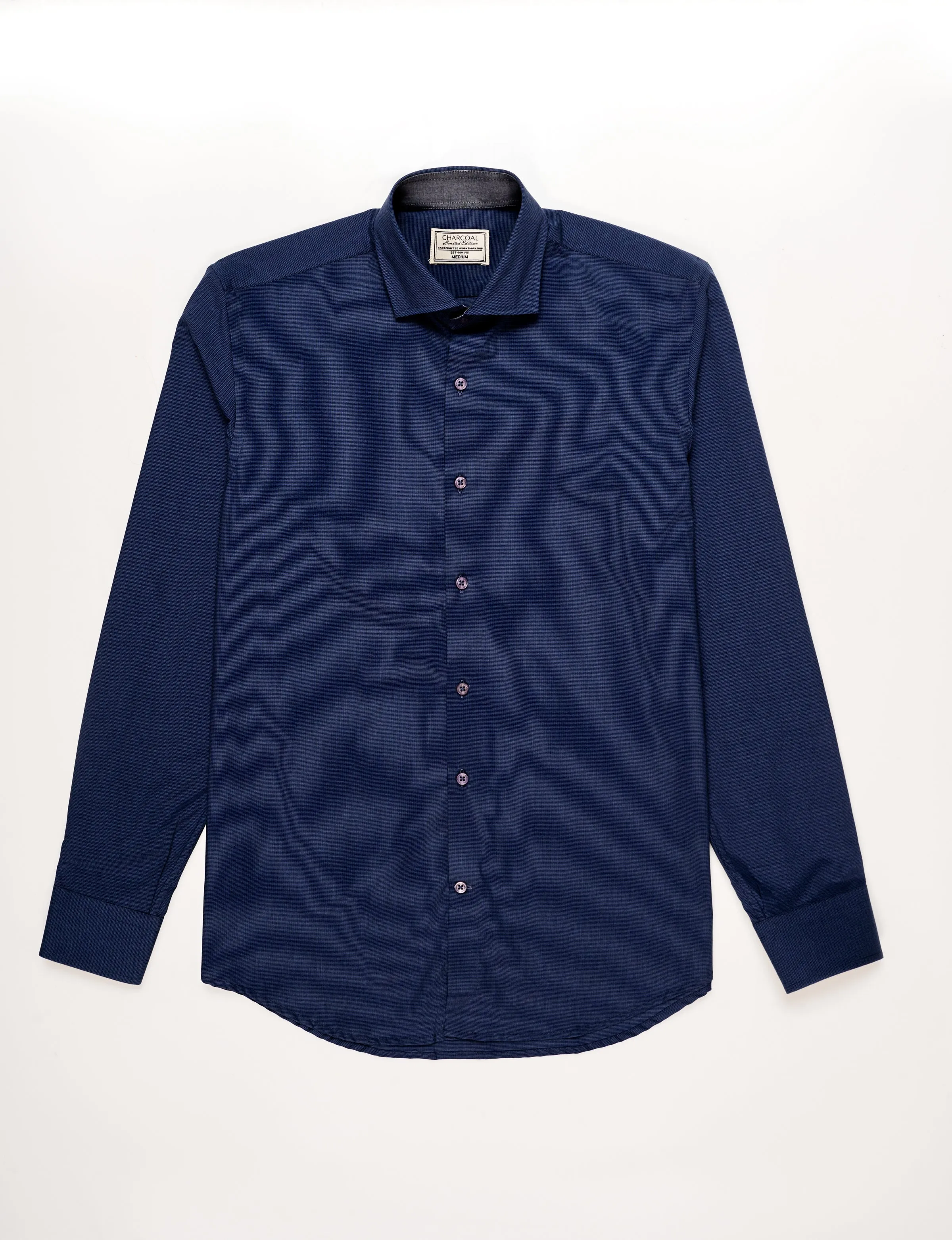 LIMITED EDITION SHIRTS BLUE SELF TEXTURED