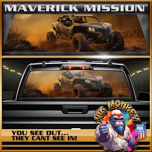 Maverick Mission - Truck Back Window Graphics - Customizable