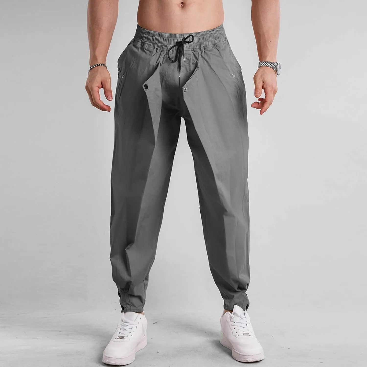 Men's Cargo Pants Hiking Pants for Men Lightweight Slim-Fit Multi-Pocket Men's Trousers