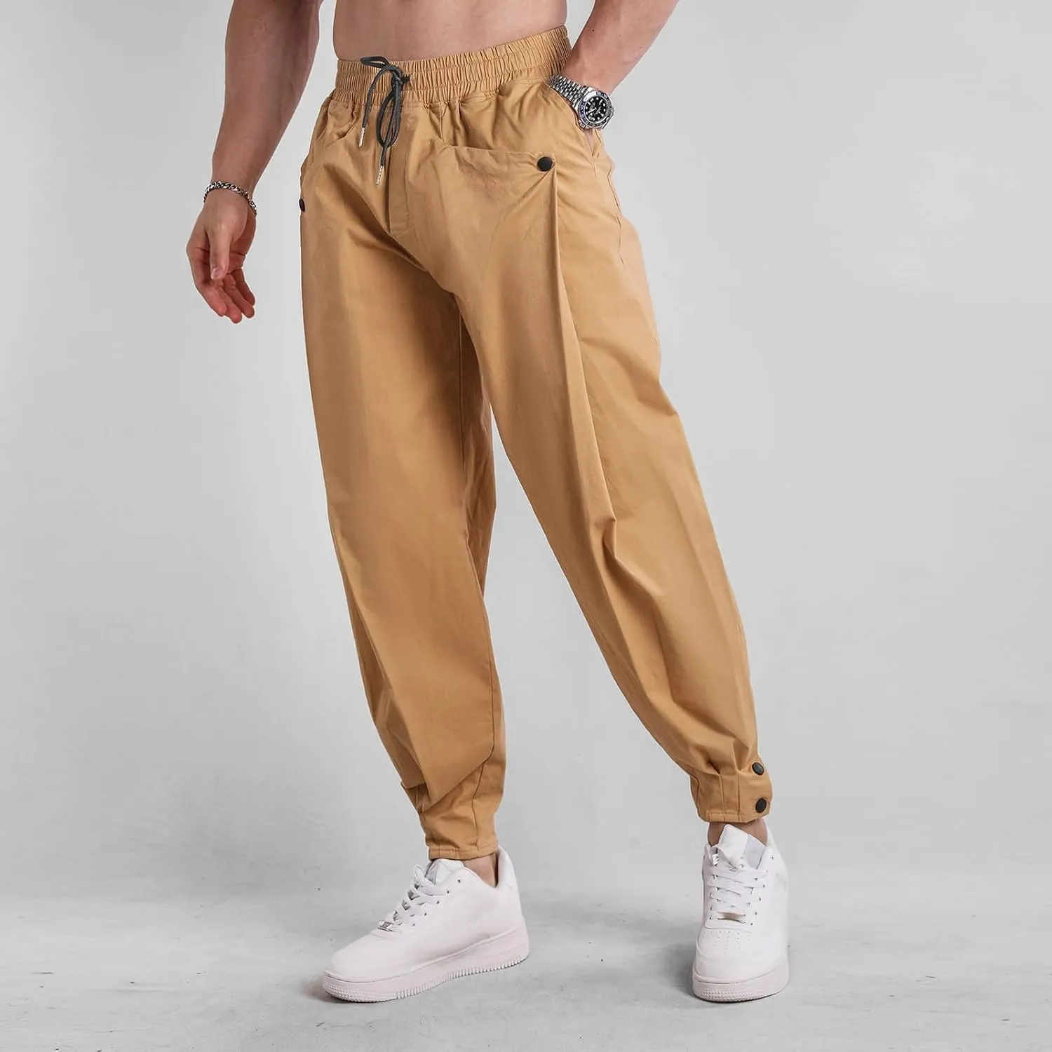 Men's Cargo Pants Hiking Pants for Men Lightweight Slim-Fit Multi-Pocket Men's Trousers