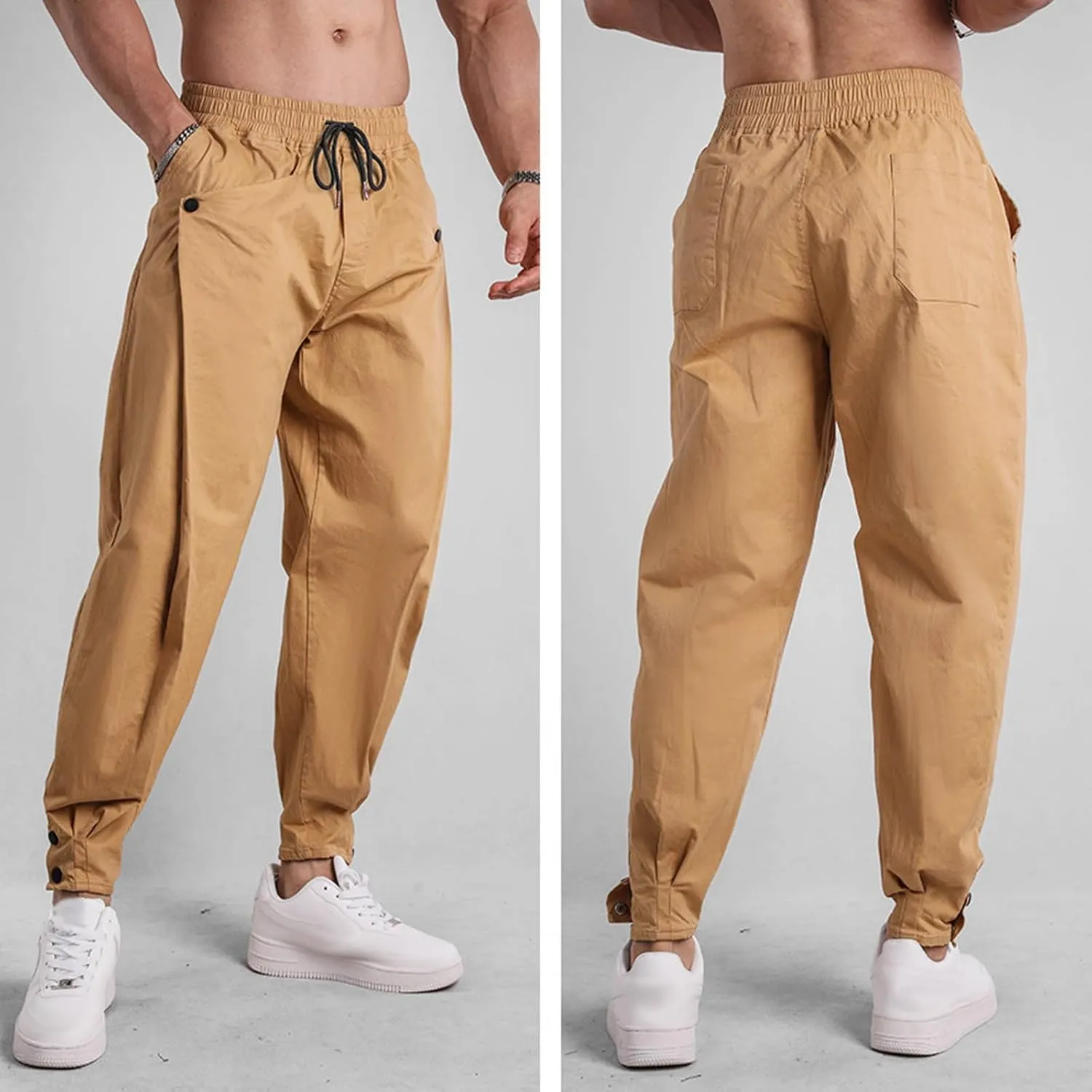 Men's Cargo Pants Hiking Pants for Men Lightweight Slim-Fit Multi-Pocket Men's Trousers