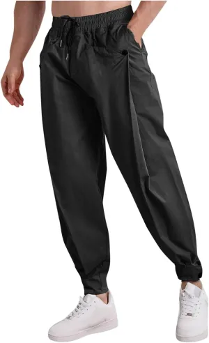 Men's Cargo Pants Hiking Pants for Men Lightweight Slim-Fit Multi-Pocket Men's Trousers