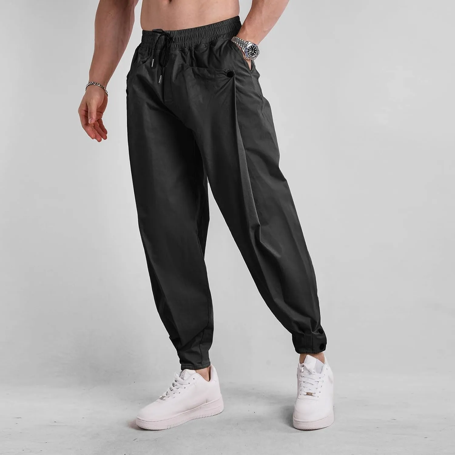 Men's Cargo Pants Hiking Pants for Men Lightweight Slim-Fit Multi-Pocket Men's Trousers