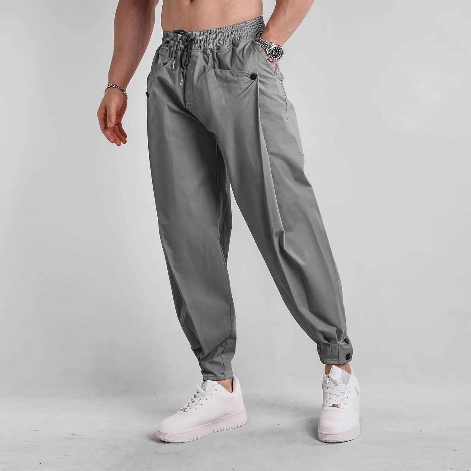 Men's Cargo Pants Hiking Pants for Men Lightweight Slim-Fit Multi-Pocket Men's Trousers