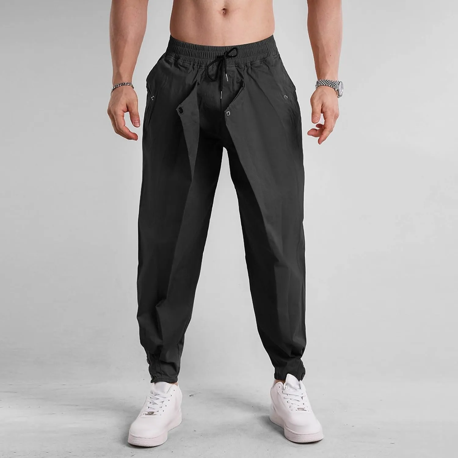 Men's Cargo Pants Hiking Pants for Men Lightweight Slim-Fit Multi-Pocket Men's Trousers