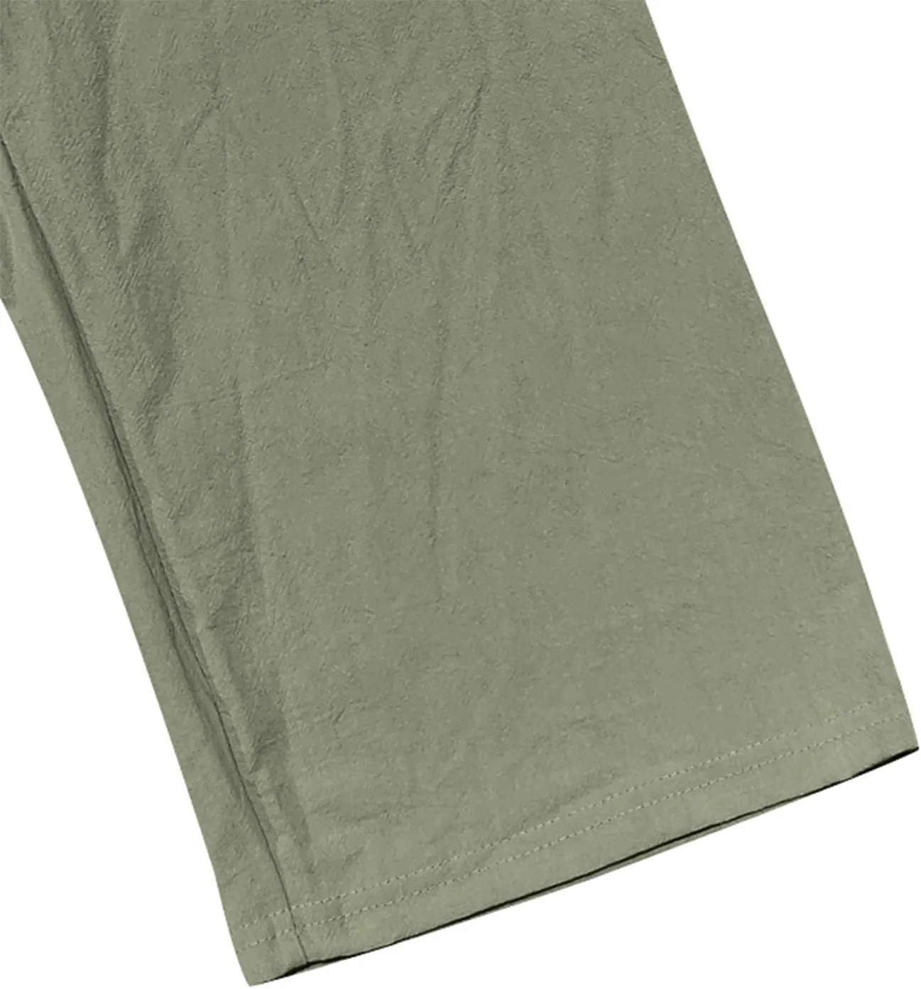 Men's Cotton Linen Pants Summer Elastic Waist Drawstring Trouser with Pockets Casual Solid Color Loose Button Pant