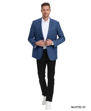 Men’s Plaid Slim-Fit Blazer with Notch Lapel – A Perfect Blend of Elegance &amp; Modern Style | D&amp;K Menswear