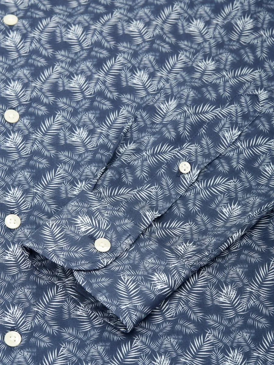 Navy Fern Cotton Oratory Shirt