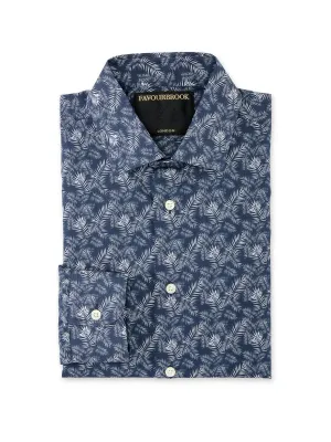 Navy Fern Cotton Oratory Shirt