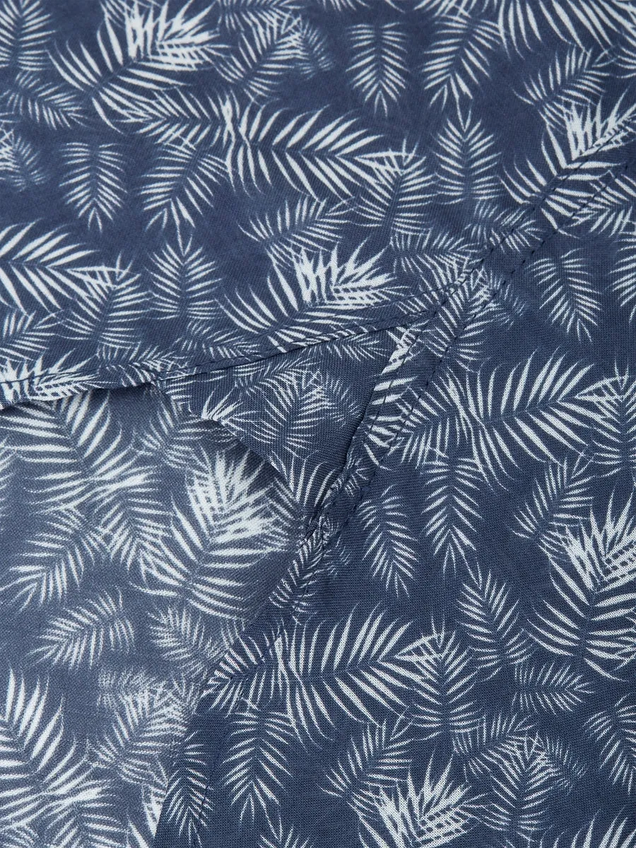 Navy Fern Cotton Oratory Shirt