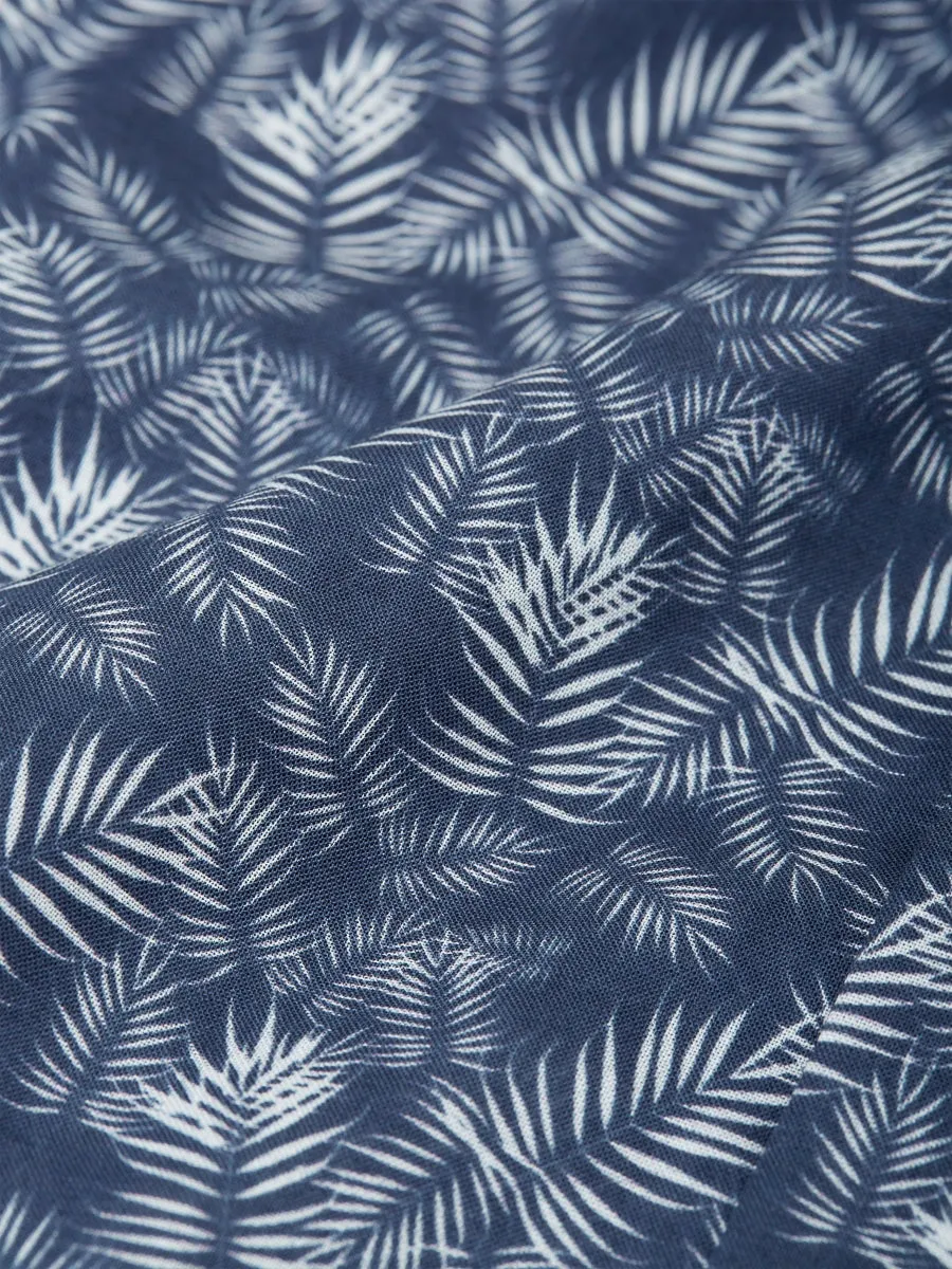 Navy Fern Cotton Oratory Shirt