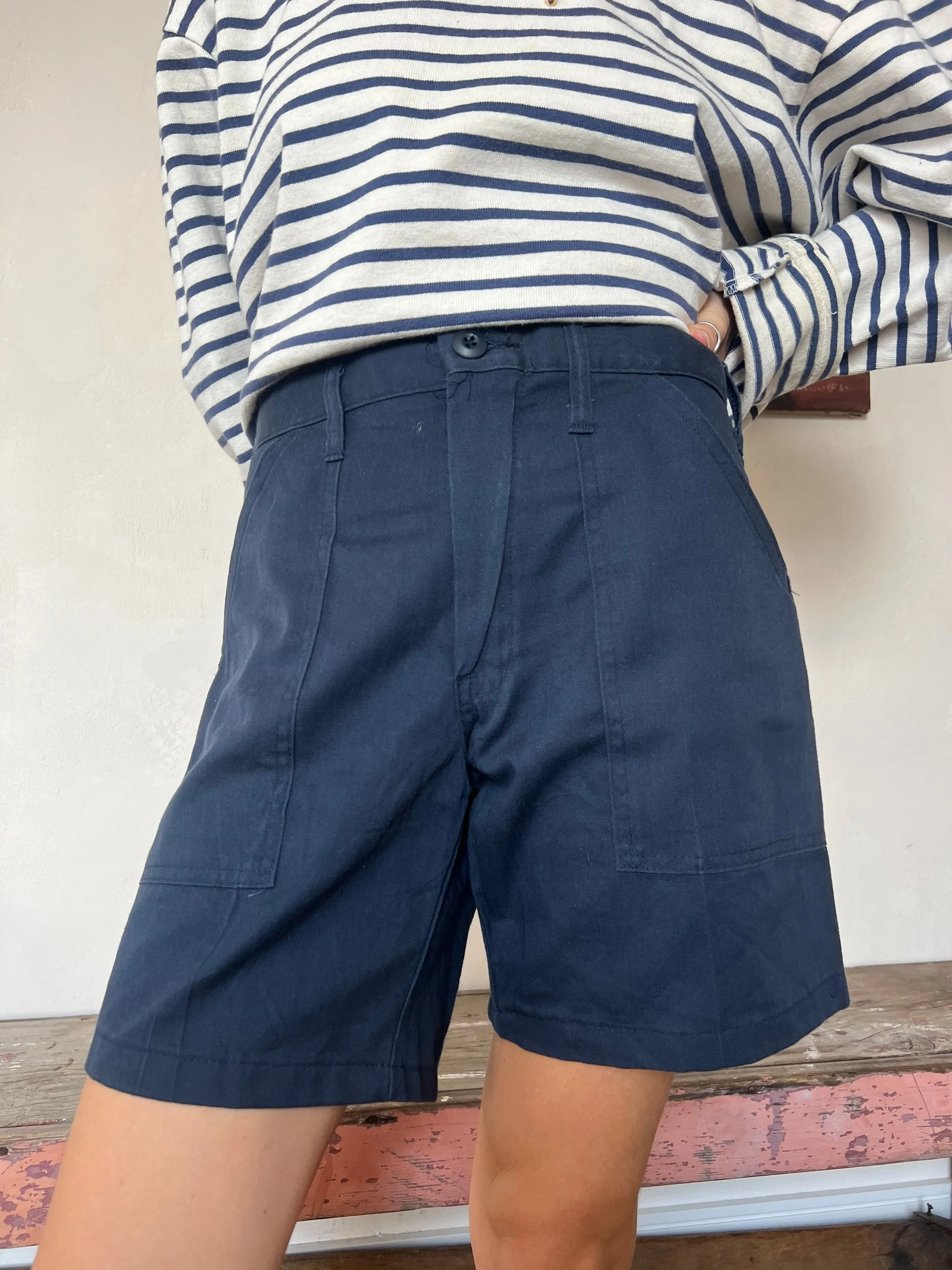 Navy Workwear Shorts #1
