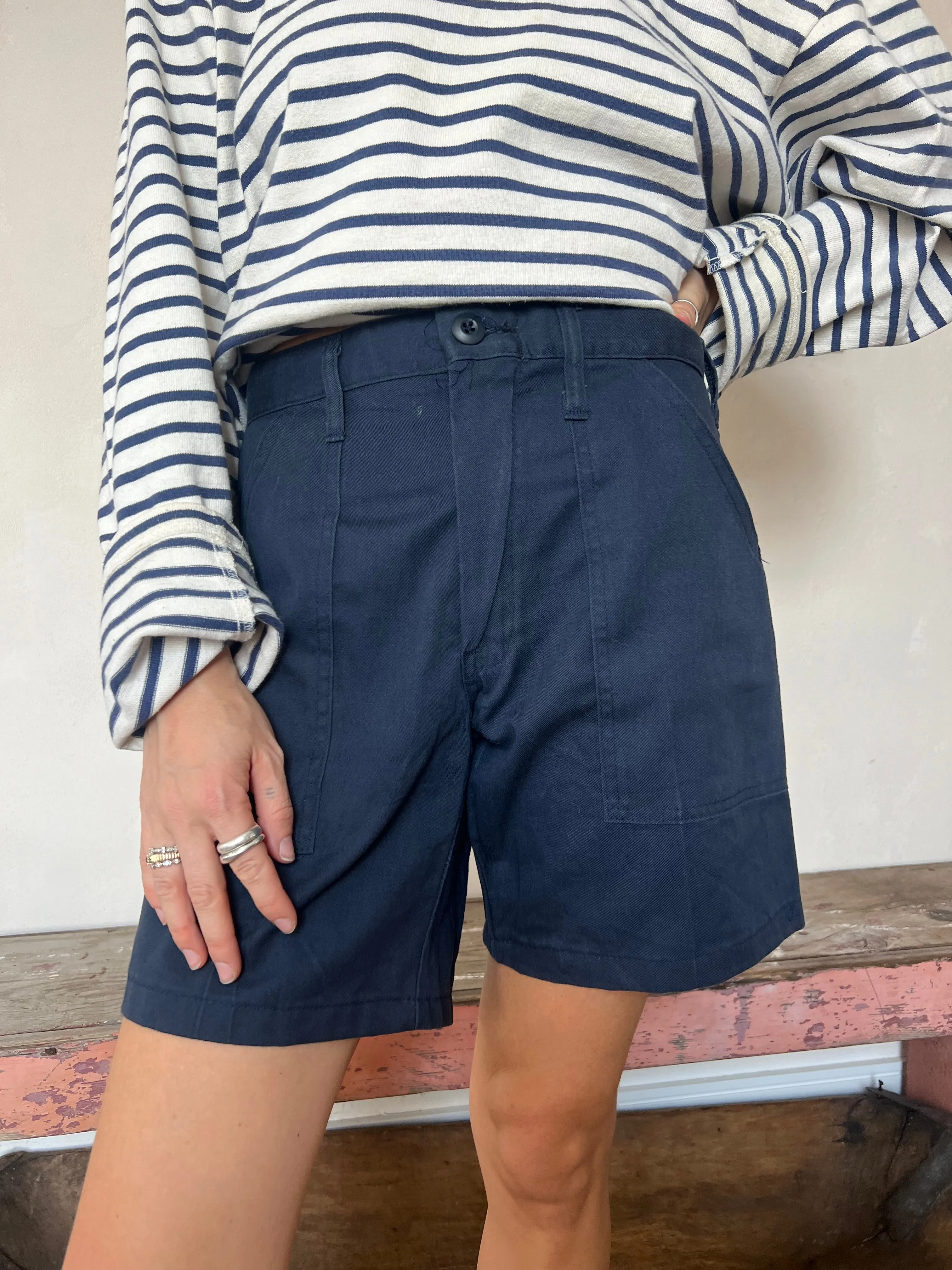 Navy Workwear Shorts #1