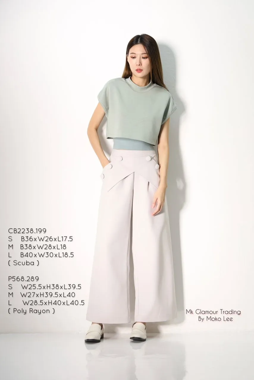 Nicole Cross Button Pants