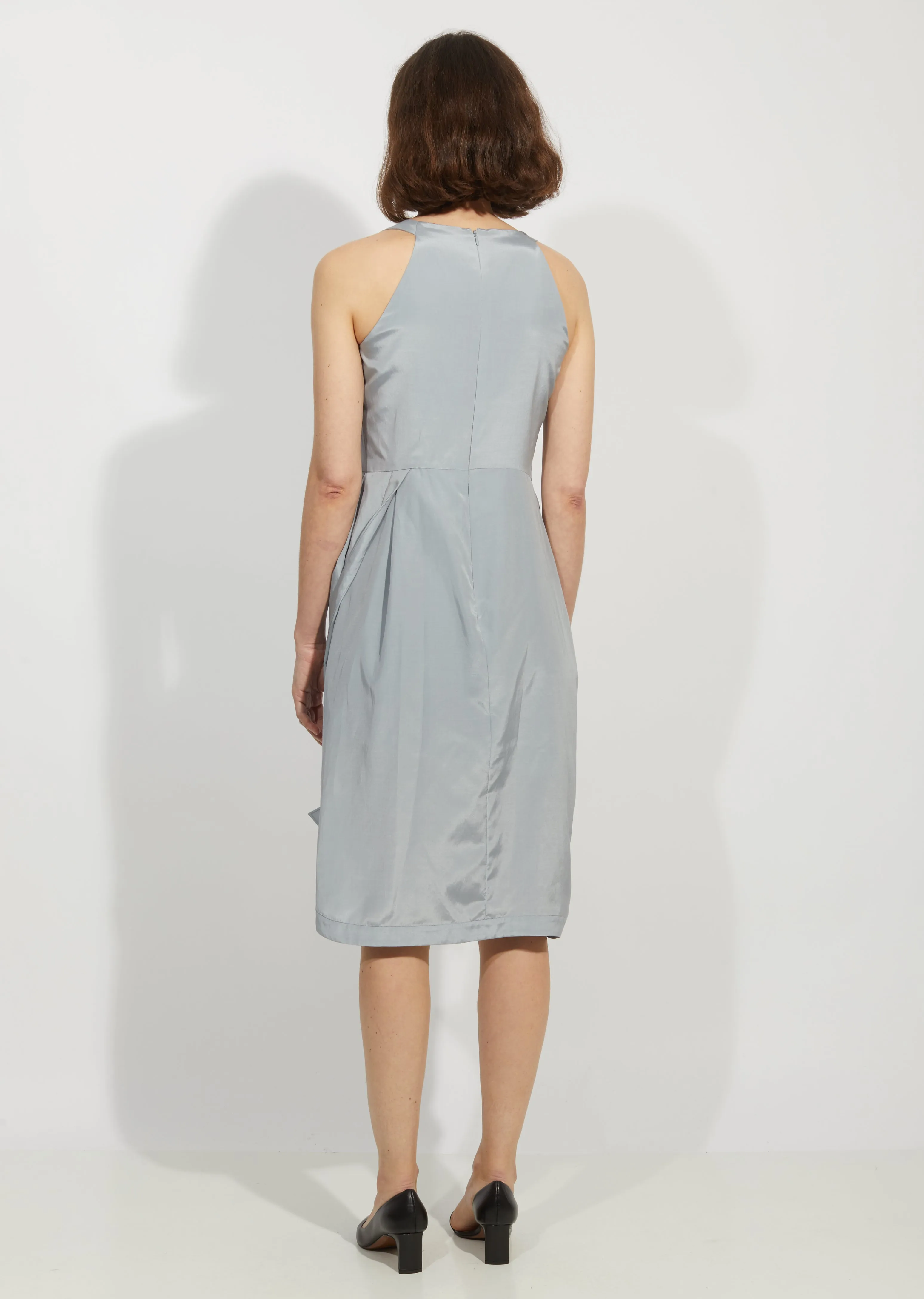 Overlapping Drape Dress