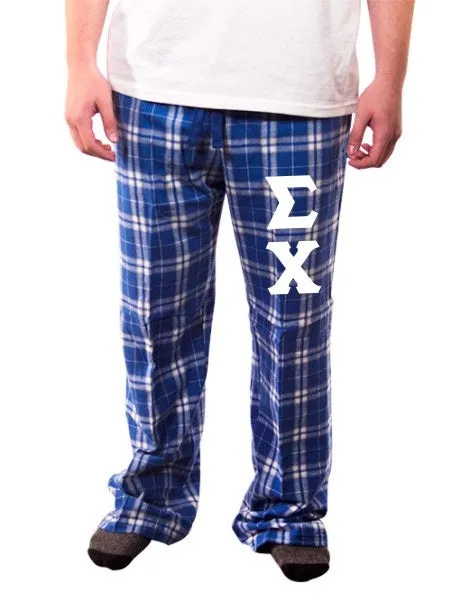 Pajama Pants with Sewn-On Letters