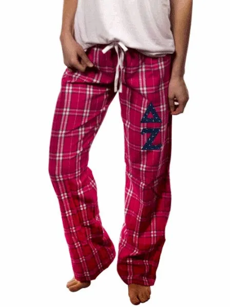 Pajama Pants with Sewn-On Letters