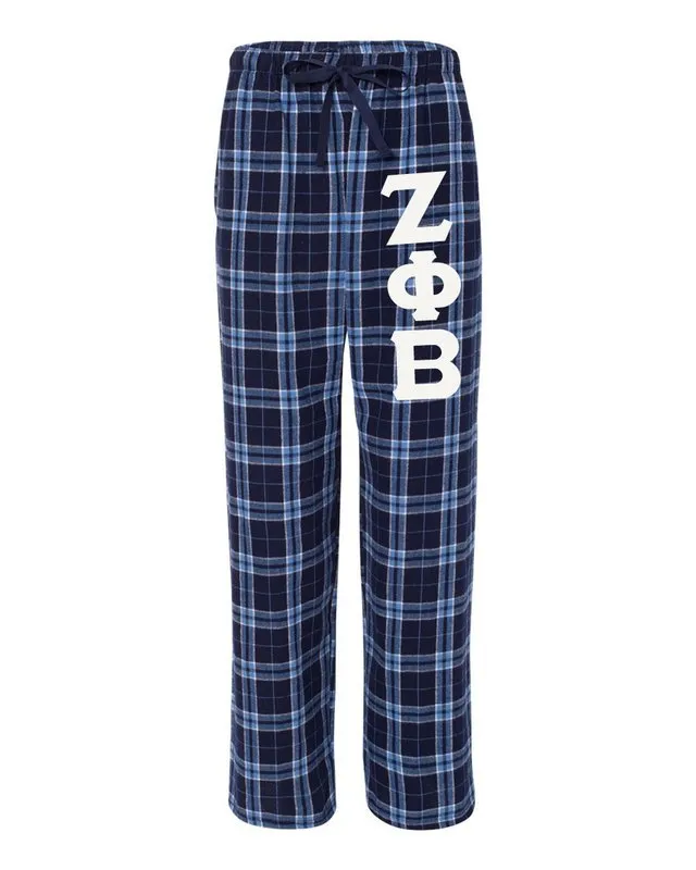 Pajama Pants with Sewn-On Letters