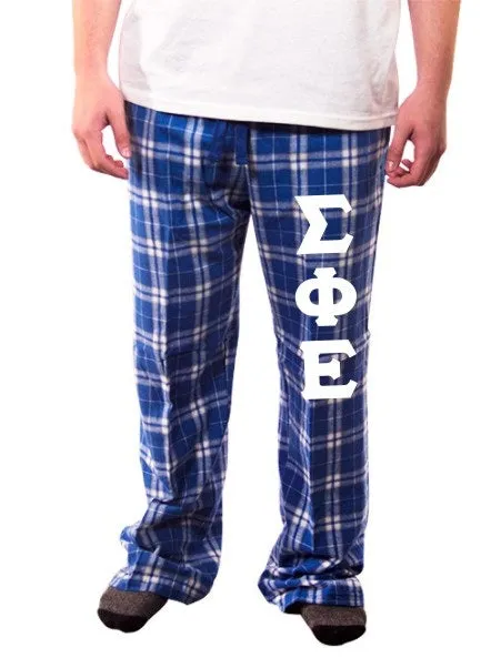 Pajama Pants with Sewn-On Letters