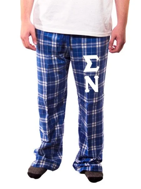 Pajama Pants with Sewn-On Letters