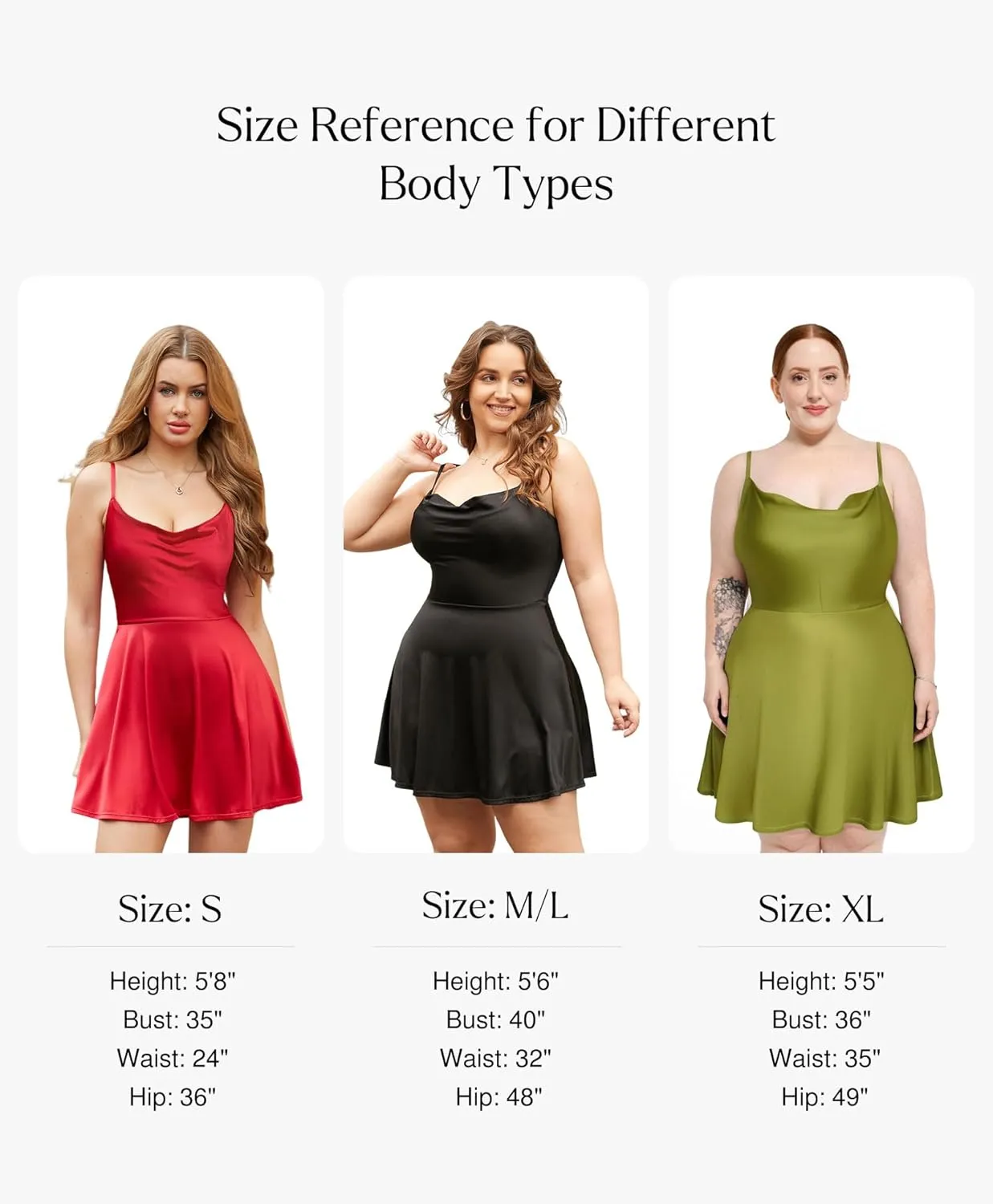 Popilush Cocktail Dresses for Women - Shapewear Tummy Control Bodycon with Spaghetti Strap A-Line Mini Party Dress