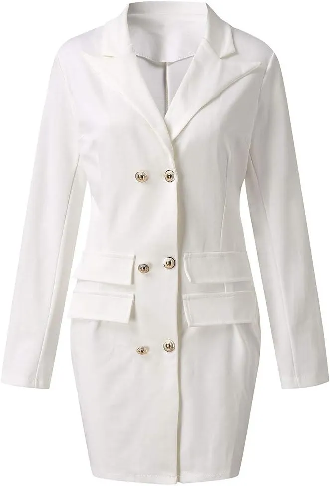 QWENTMTNTY Women's Wool Trench Coats Long Classic Winter Lapel Collar Belted Pea Coats Fashion Loose Wool Peacoat Jackets