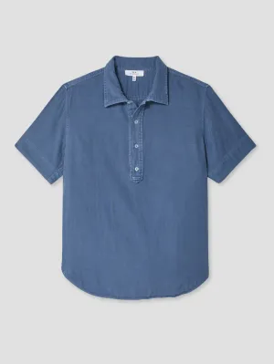 Short Sleeve Triple Gauze Popover - Union Blue