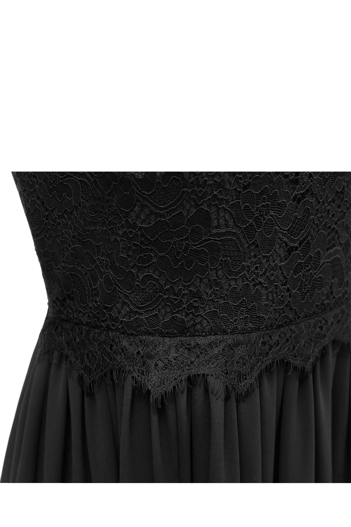 Short Spaghetti Straps Lace Prom Dress