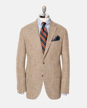 TAN/BROWN HOUNDSTOOTH SPORT COAT