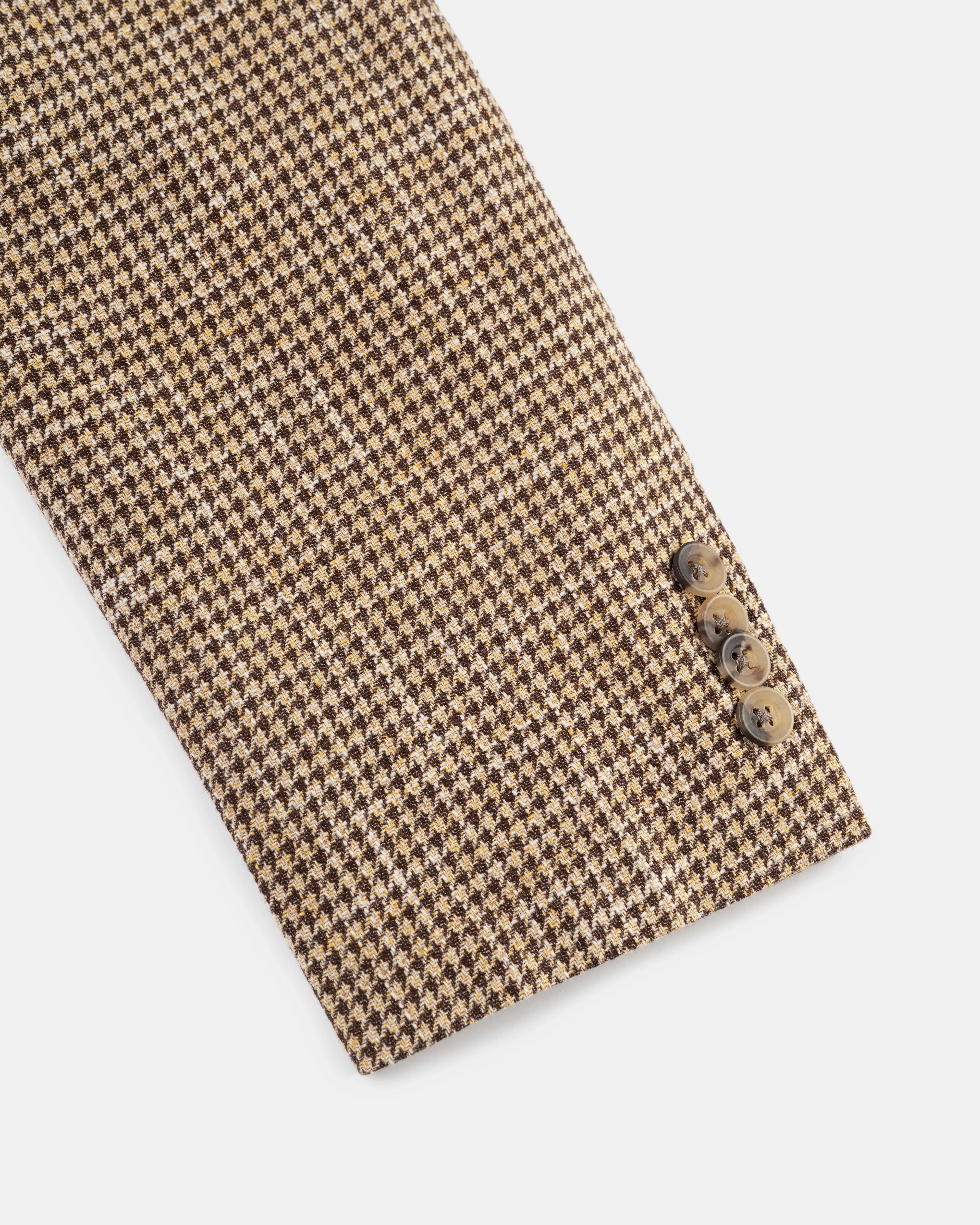 TAN/BROWN HOUNDSTOOTH SPORT COAT
