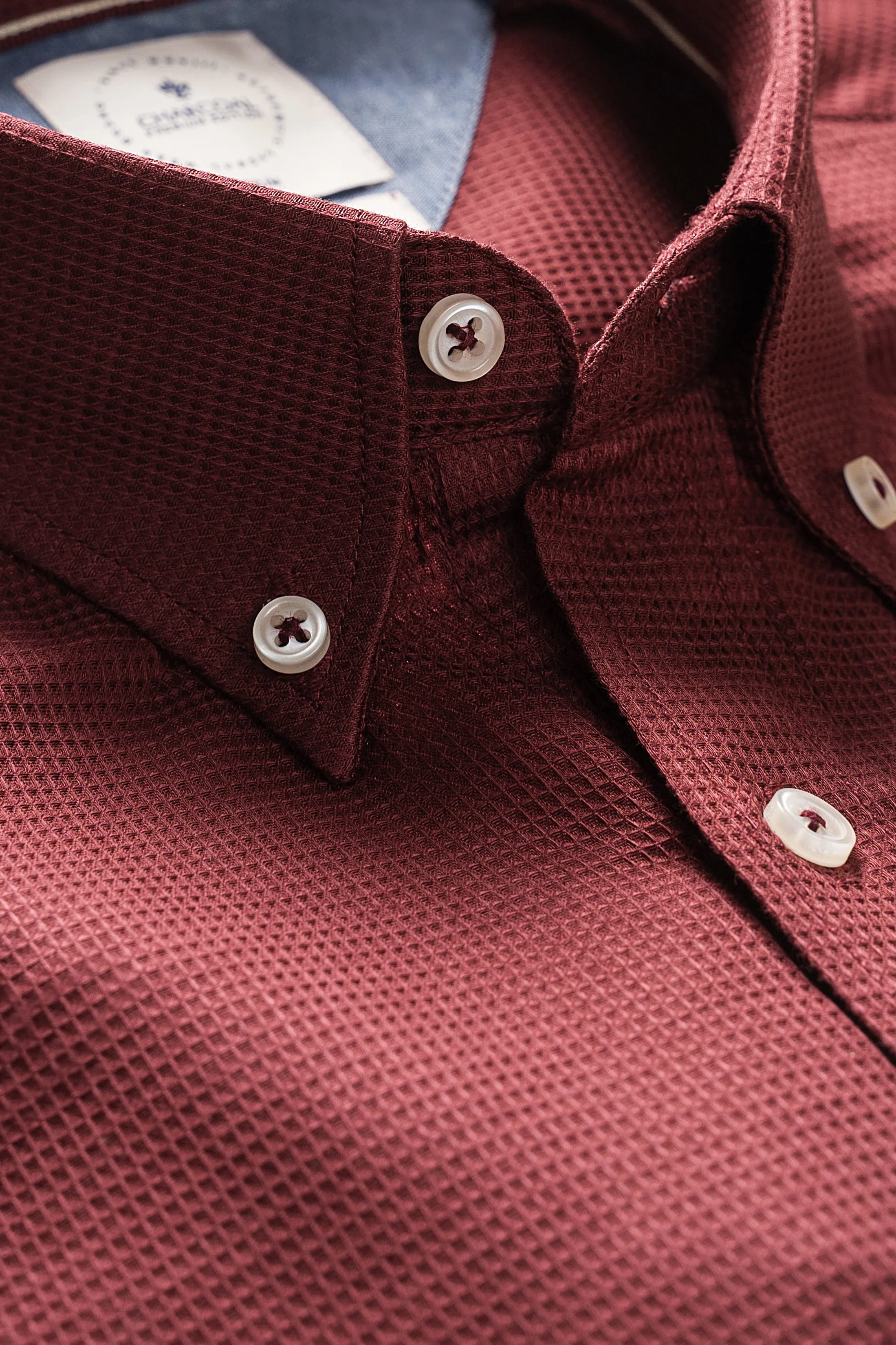 WAFFLE SMART SHIRT MAROON