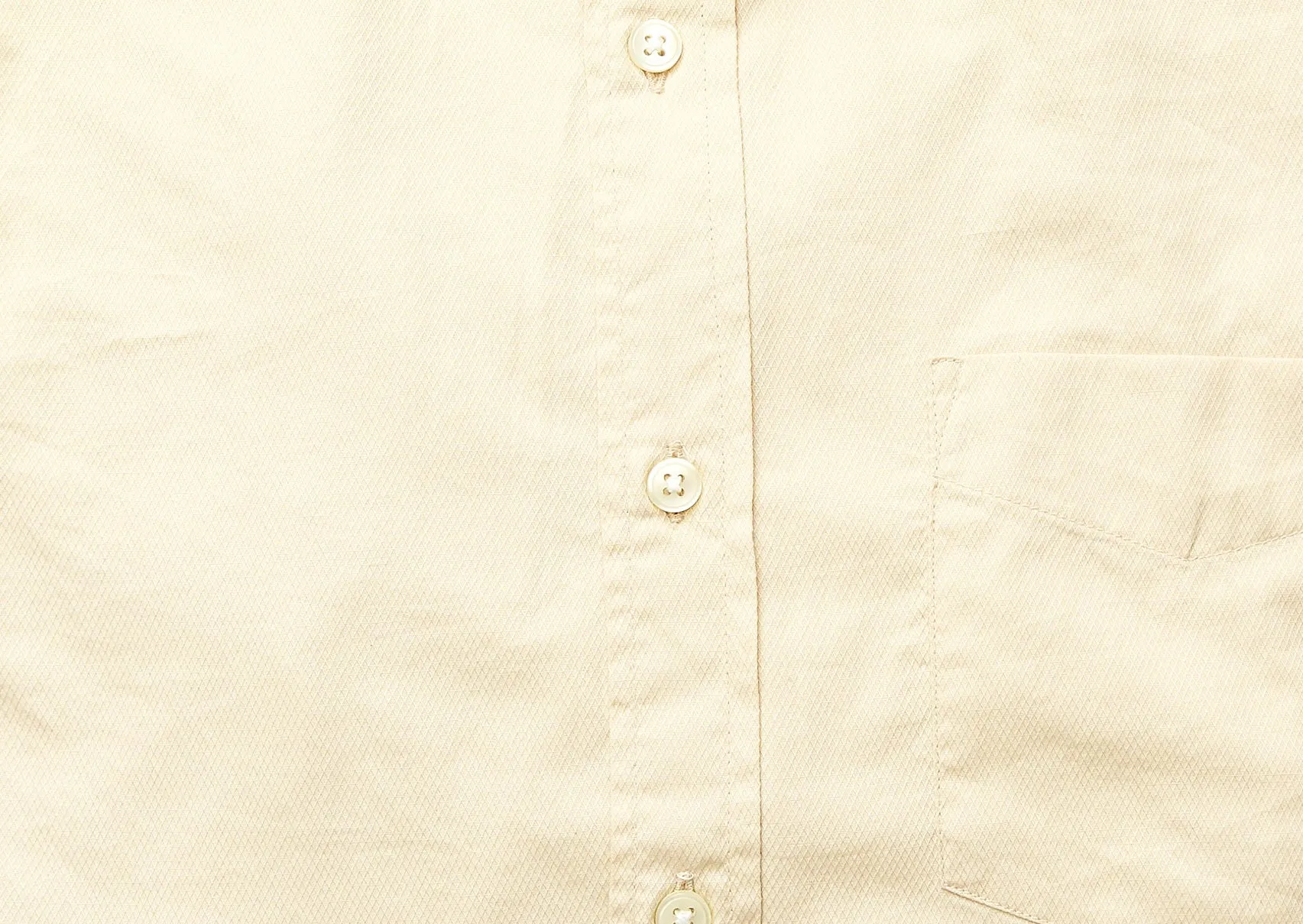 Washed Button Down Shirt - Textured Beige
