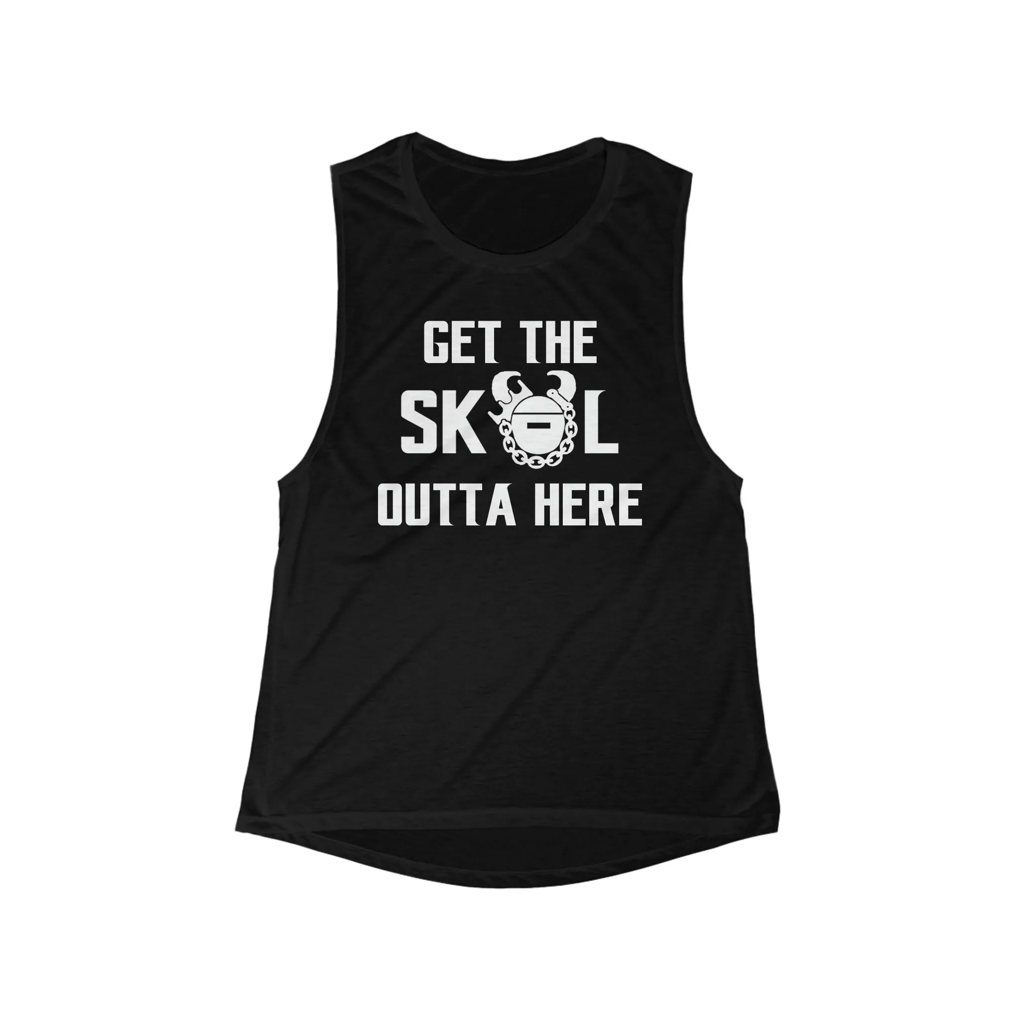 Women's Flowy Scoop Muscle Tank - Get OUTTA Here