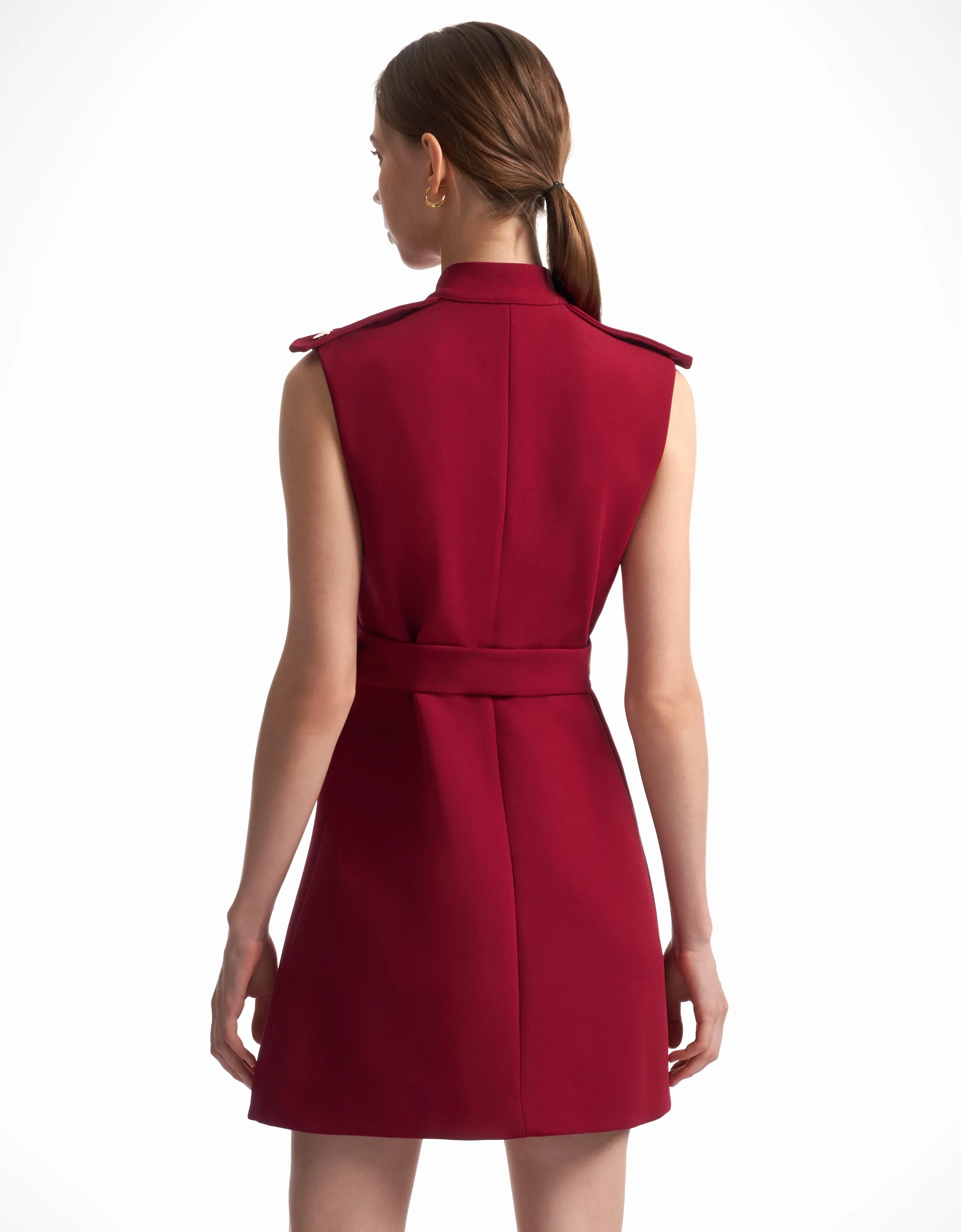 Zip Up Belted Dress